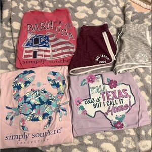 Simply Southern, love and pineapple, and justice shorts bundle.
